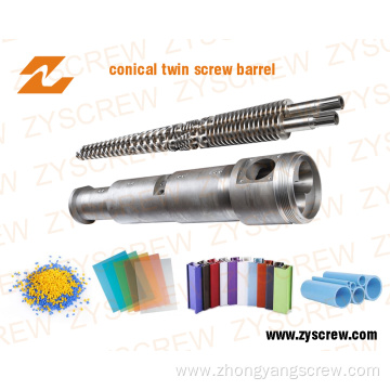 Extrusion Equipment Parts Conical Double Screw and Barrel